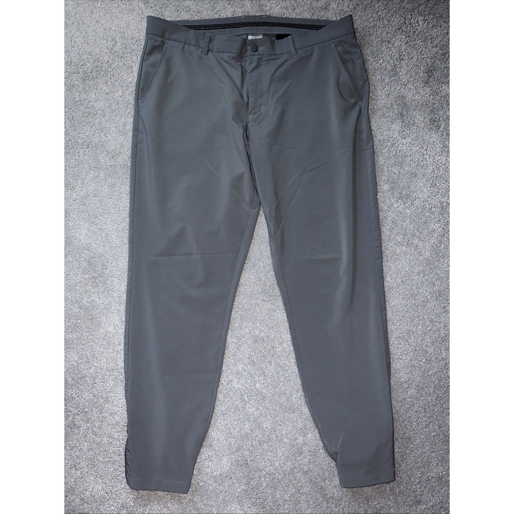 Primo Joggers Mens Size 38x30 REG Golf Pants Performance Stretch Ankle Zip Gray